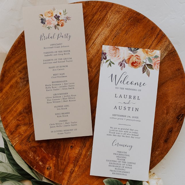 Programa de bodas de flores de la Tierra Rústica (Subido por el creador)