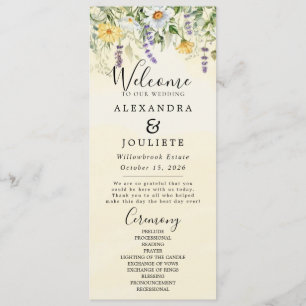 Programa de bodas de flores de la Tierra Rústica