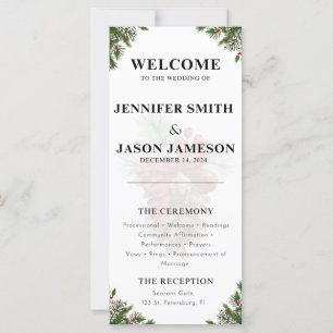 programa de bodas de flores para Navidades persona