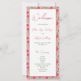 Programa de bodas de flores rosadas en Bloom