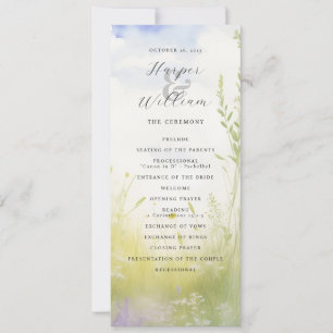 Programa de bodas de flores silvestres acuáticas
