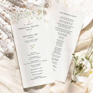 Programa de Bodas de Flores Silvestres Rústicas Vi