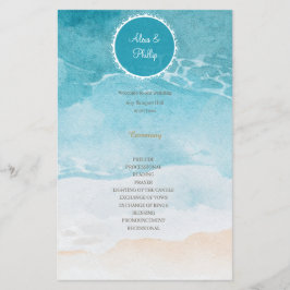 Programa de bodas de fondo sobre la marea acuática