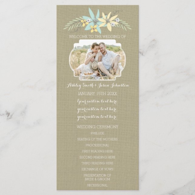 Programa de Bodas de Fotografías de Primavera y Bu (Anverso)