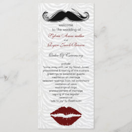 programa de bodas de franjas de cebra y bigote