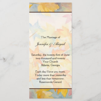 Programa de bodas de gays de otoño