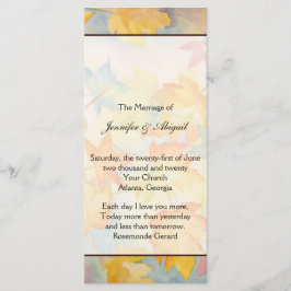 Programa de bodas de gays de otoño