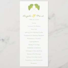 Programa de bodas de Ginkgo Tree Salve