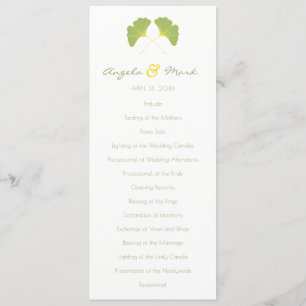Programa de bodas de Ginkgo Tree Salve