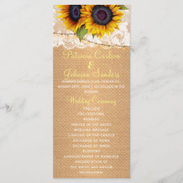 Programa de bodas de girasoles rusos y encaje