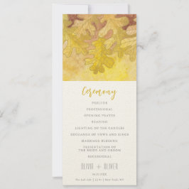 Programa de bodas de hojas de roble de otoño