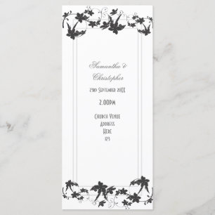 Programa de bodas de iglesia floral tradicional