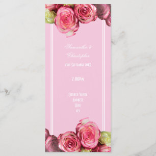 programa de bodas de iglesia rosa de frontera rosa