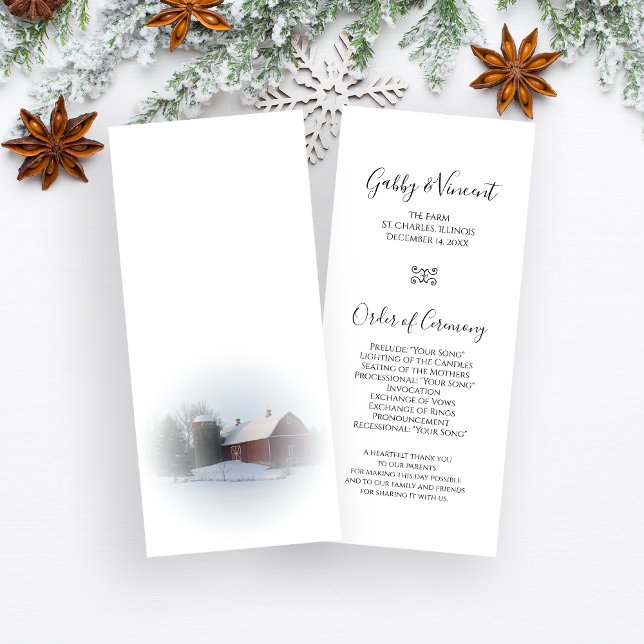 Programa de Bodas de Invierno con cubierta de Niev (Subido por el creador)