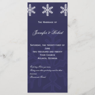 Programa de Bodas de Invierno de Copo de Nieve Azu