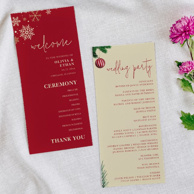 Programa de Bodas de Invierno de los Navidades Roj (Subido por el creador)
