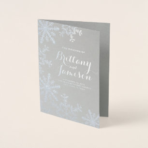 Programa de Bodas de Invierno de Relieve metalizad