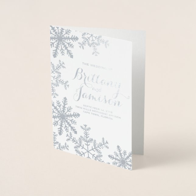 Programa de Bodas de Invierno de Relieve metalizad (Anverso)