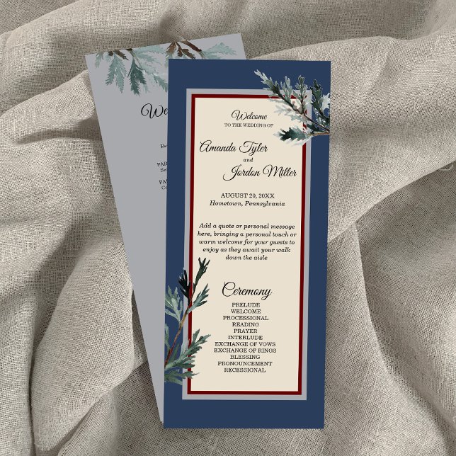 Programa de Bodas de Invierno Pine Blue (Subido por el creador)