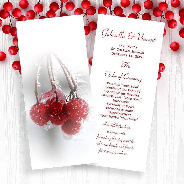Programa de Bodas de Invierno Red Frosty Berries (Subido por el creador)