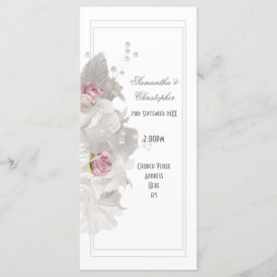 Programa de bodas de la iglesia rosa rosa rosa ros
