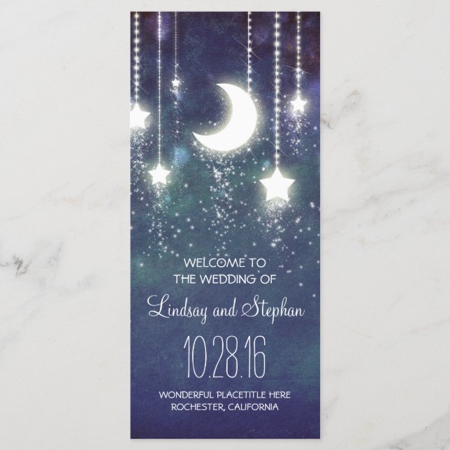 programa de bodas de la marina de luna y estrellas (Anverso)