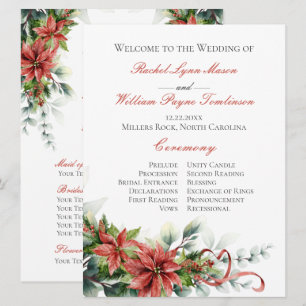 Programa de bodas de la posología navideña