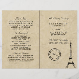 Programa de bodas de la Torre Eiffel de París
