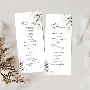 Programa de bodas de lavanda de vegetación púrpura