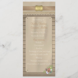 Programa de bodas de leña rústica y cinturón de va