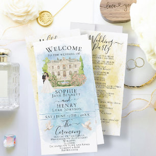 Programa de Bodas de Lujo Elegante Venue Bride Gro