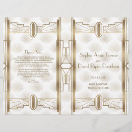 Programa de Bodas de Lujo Oro Grande Gatsby Art De
