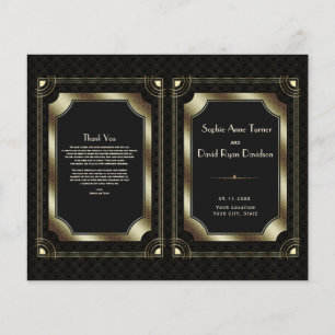 Programa de Bodas de Lujo Oro Grande Gatsby Art De