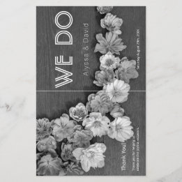 Programa de Bodas de Madera de Hellebore B & W Gar