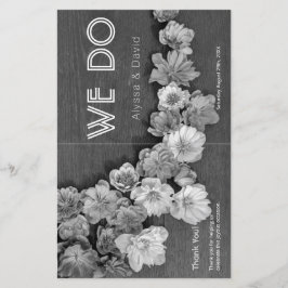 Programa de Bodas de Madera de Hellebore B & W Gar