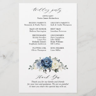 Programa de Bodas de Marfil de la Marina Azul Dust