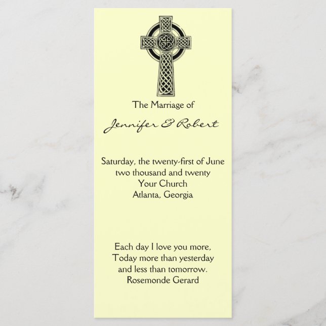 Programa de Bodas de Marfil y Negra de la Cruz Cel (Anverso)