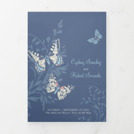 Programa de bodas de mariposas azules
