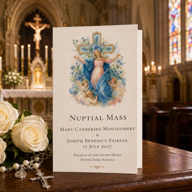 Programa de bodas de Misa Nupcial Mariana Católica (Subido por el creador)