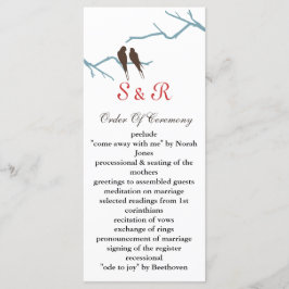 programa de bodas de mocha lovebirds