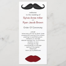 programa de bodas de modo labios y bigote