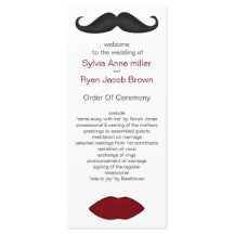 programa de bodas de modo labios y bigote