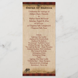 Programa de bodas de naturaleza de glamping rústic