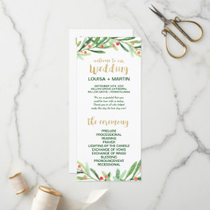 Programa de Bodas de navidades Holly Wreath