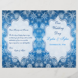 Programa de Bodas de Nieve Azul y Blanca