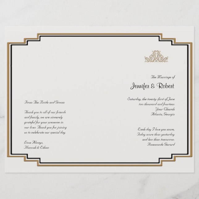 Programa de Bodas de Oro de Art Deco (Anverso)
