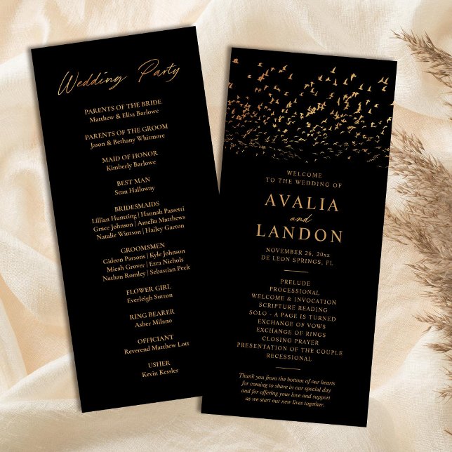Programa de Bodas de Oro y Negras Elegantes (Subido por el creador)