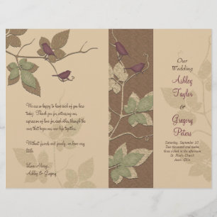 Programa de Bodas de Otoño Aves y Vides