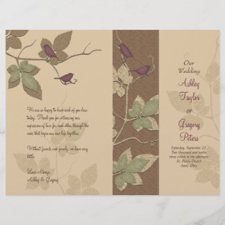 Programa de Bodas de Otoño Aves y Vides