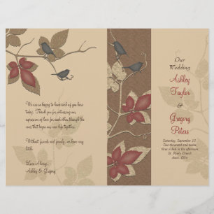Programa de Bodas de Otoño Aves y Vides